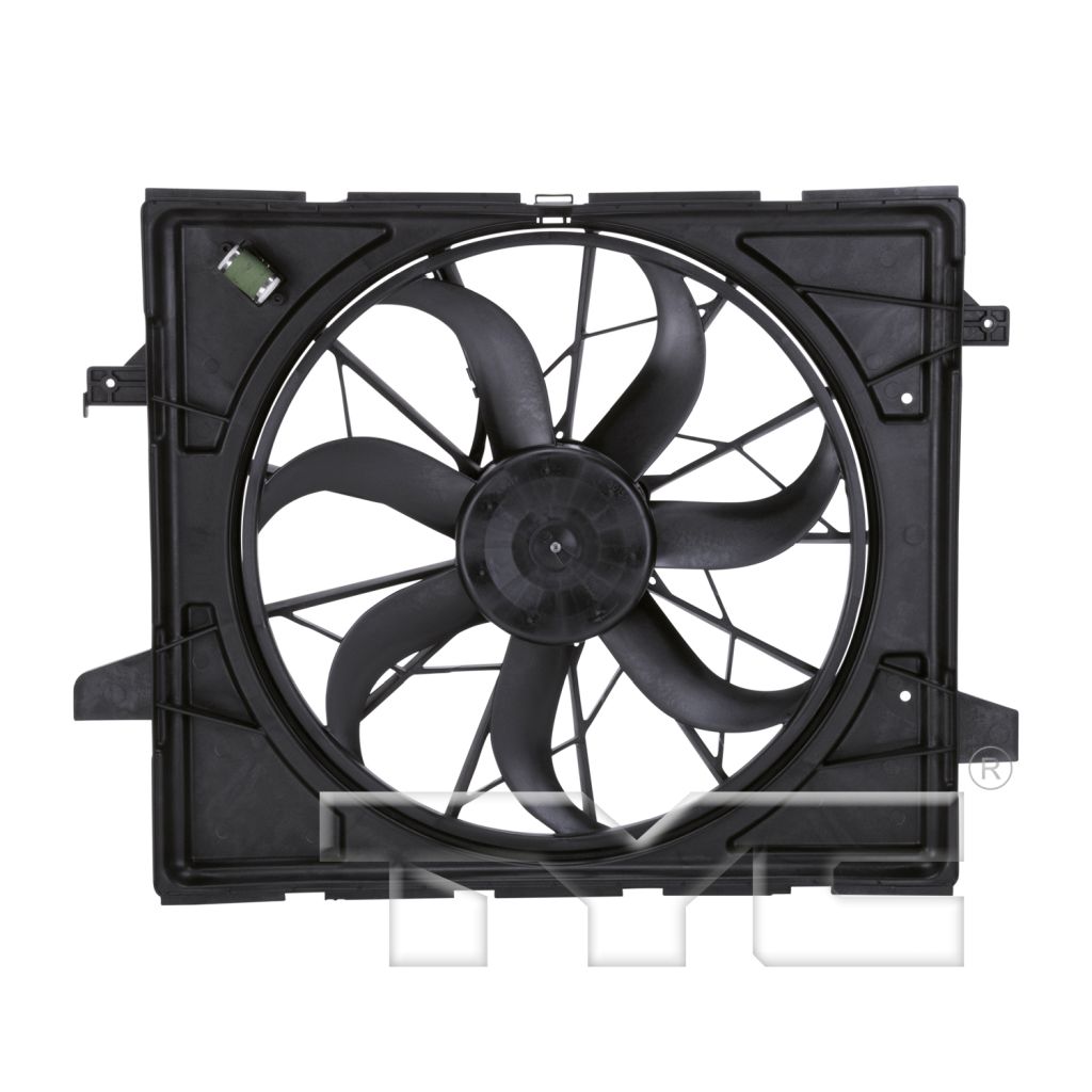 JEEP GRAND CHEROKEE RADIATOR FAN ASSEMBLY (3.6L / 5.7L )(STD DUTY) OEM#55037992AD 2014-2022 PL#CH3115170