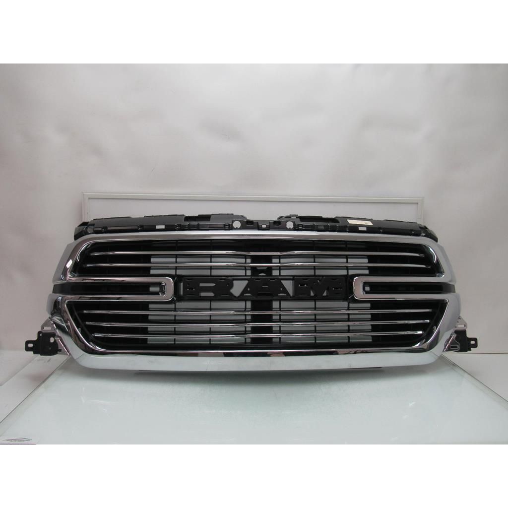 DODGE TRUCKS & VANS DODGE/PU (R1500) GRILLE CHROME BAR W/CHROME SURROUND (WO/CAMERA)(LARAMIE) OEM#68404924AE 2019-2022 PL#CH1200426