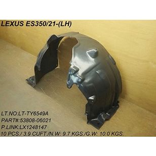LEXUS ES 250/350 FENDER LINER LEFT (Driver Side) (Driver Side) (N.A. BUILT) OEM#5380806021 2021-2025 PL#LX1248154
