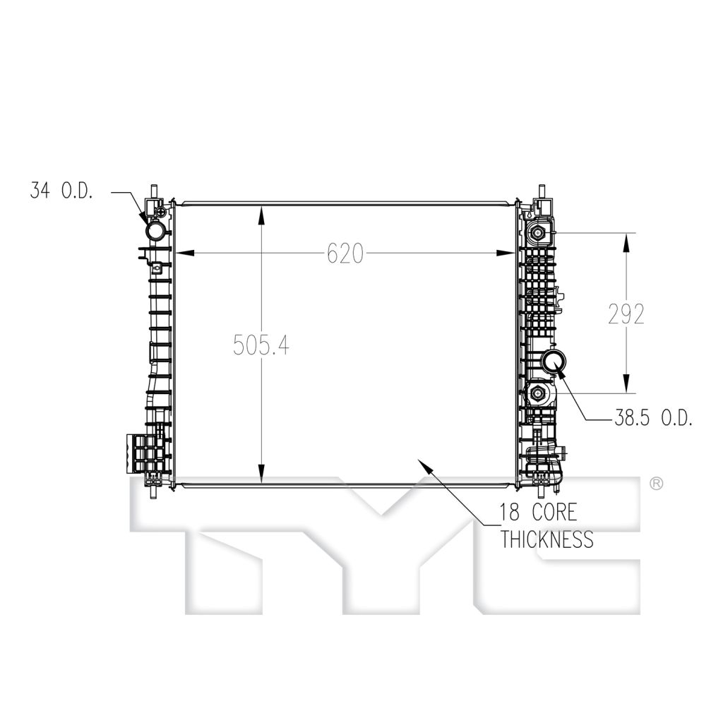 BUICK ENCORE RADIATOR 1.4L/L4 (PRO-LE2) OEM#42418327 2016-2022 PL#GM3010623