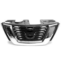 NISSAN(DATSUN) ROGUE (2.5L) GRILLE CHR/BLK (W/ CAMERA)(WO/ADAPTIVE CRUISE) OEM#623106FL0B 2017-2018 PL#NI1200281