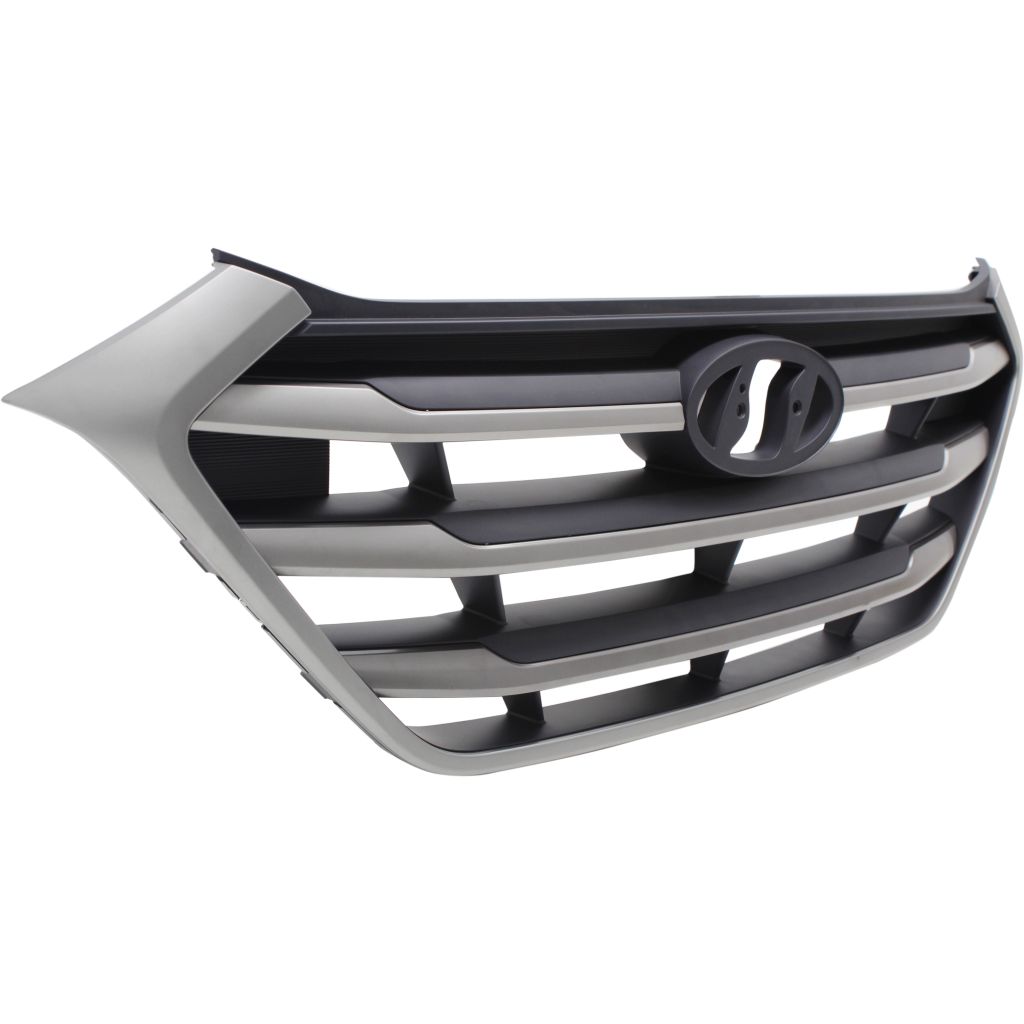 HYUNDAI TUCSON GRILLE SILVER/BLACK BAR W/SILVER FRAME(To 5-16-16)**CAPA** OEM#86350D3000RAM 2016-2017 PL#HY1200189C