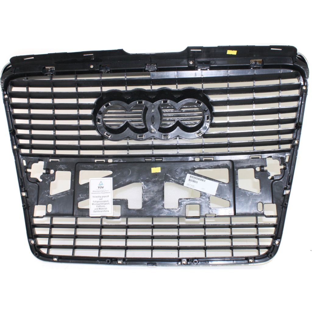AUDI A6 SEDAN /WAGON GRILLE SLV/BLK (W/CHR Frame)(WO/S-LINE)(WO/SENSOR) OEM#4F08536511QP 2005-2008 PL#AU1200111