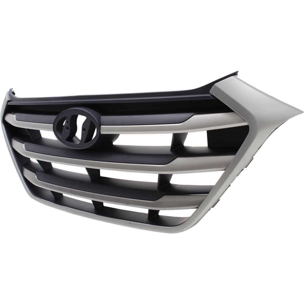 HYUNDAI TUCSON GRILLE SILVER/BLACK BAR W/SILVER FRAME(To 5-16-16)**CAPA** OEM#86350D3000RAM 2016-2017 PL#HY1200189C