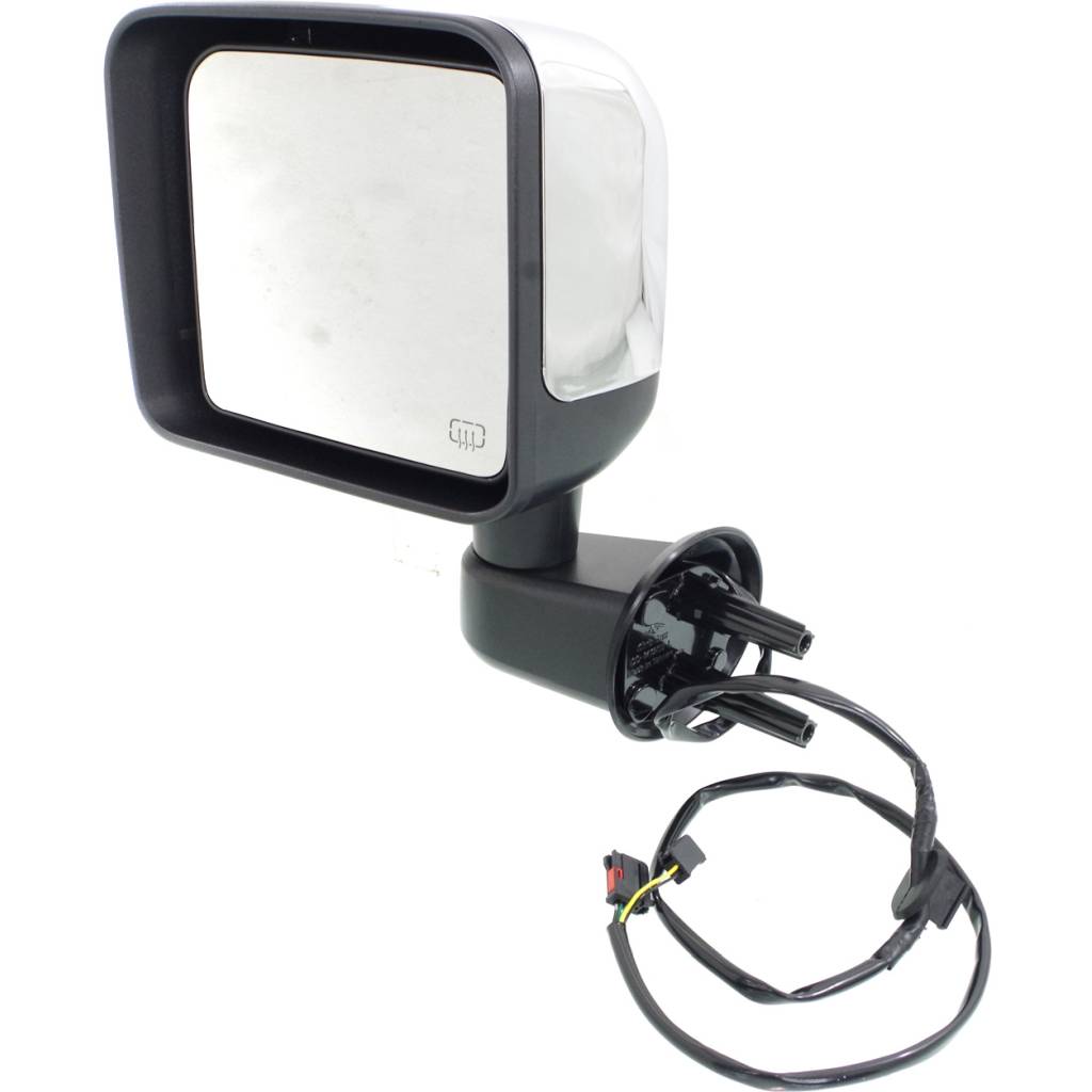 JEEPVEHICLE WRANGLER (JK) DOOR MIRROR LEFT (Driver Side) PWR/HTD (CHROME) OEM#68249845AC 2015-2018 PL#CH1320391