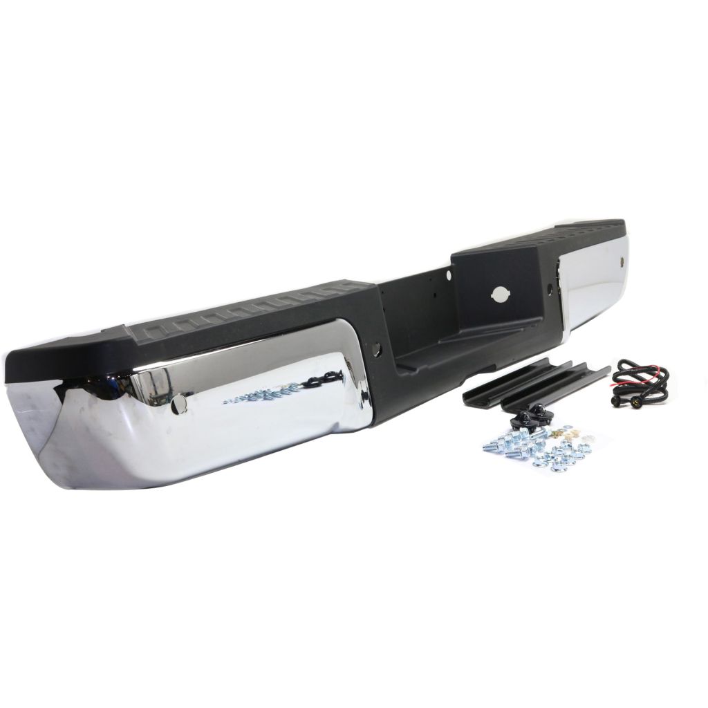 FORD TRUCKS & VANS FORD/PU F250/350/450 (SUPER DUTY) REAR STEP BUMPER ASSY CHROME W/BLACK PAD (W/SENSOR) OEM#9C3Z17906D-PFM 2013-2016 PL#FO1103177