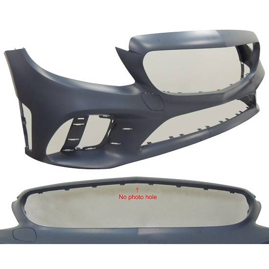 MERCEDES-BENZ C-CLASS CONV FRONT BUMPER COVER PRIMED (C300 W/AMG)(WO/ACTIVE PK ASSIST)(WO/SURROUND VIEW) **CAPA** OEM#20588022059999 2019-2023 PL#MB1000572C