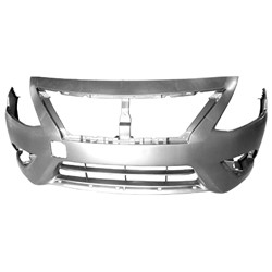 NISSAN(DATSUN) VERSA SEDAN FRONT BUMPER COVER PRIMED (W/CHR LOWER MLDG) **CAPA** OEM#FBM229KM1J 2015-2019 PL#NI1000300C