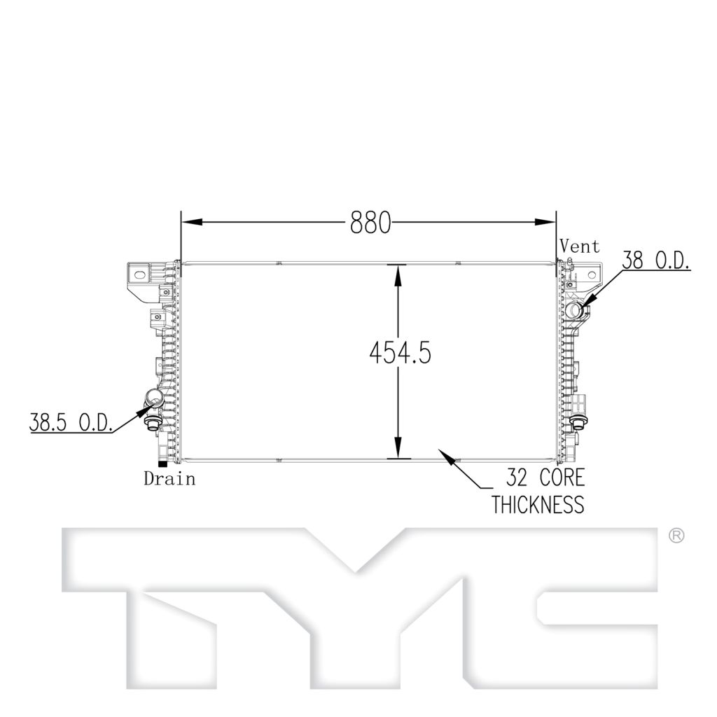 FORD TRUCKS & VANS EXPEDITION RADIATOR (HVY DUTY) OEM#HL3Z8005B 2018-2021 PL#FO3010349