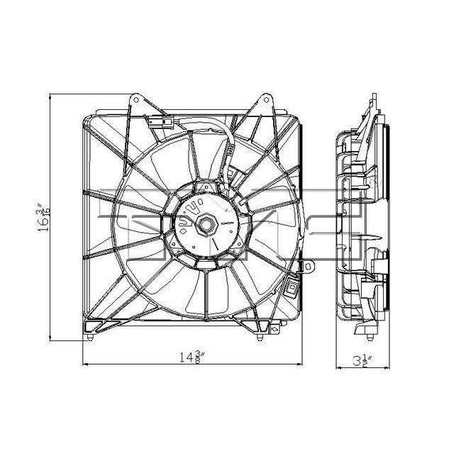 HONDA CRZ A/C FAN ASSEMBLY OEM#38616RBJ003-PFM 2011-2016 PL#HO3120106