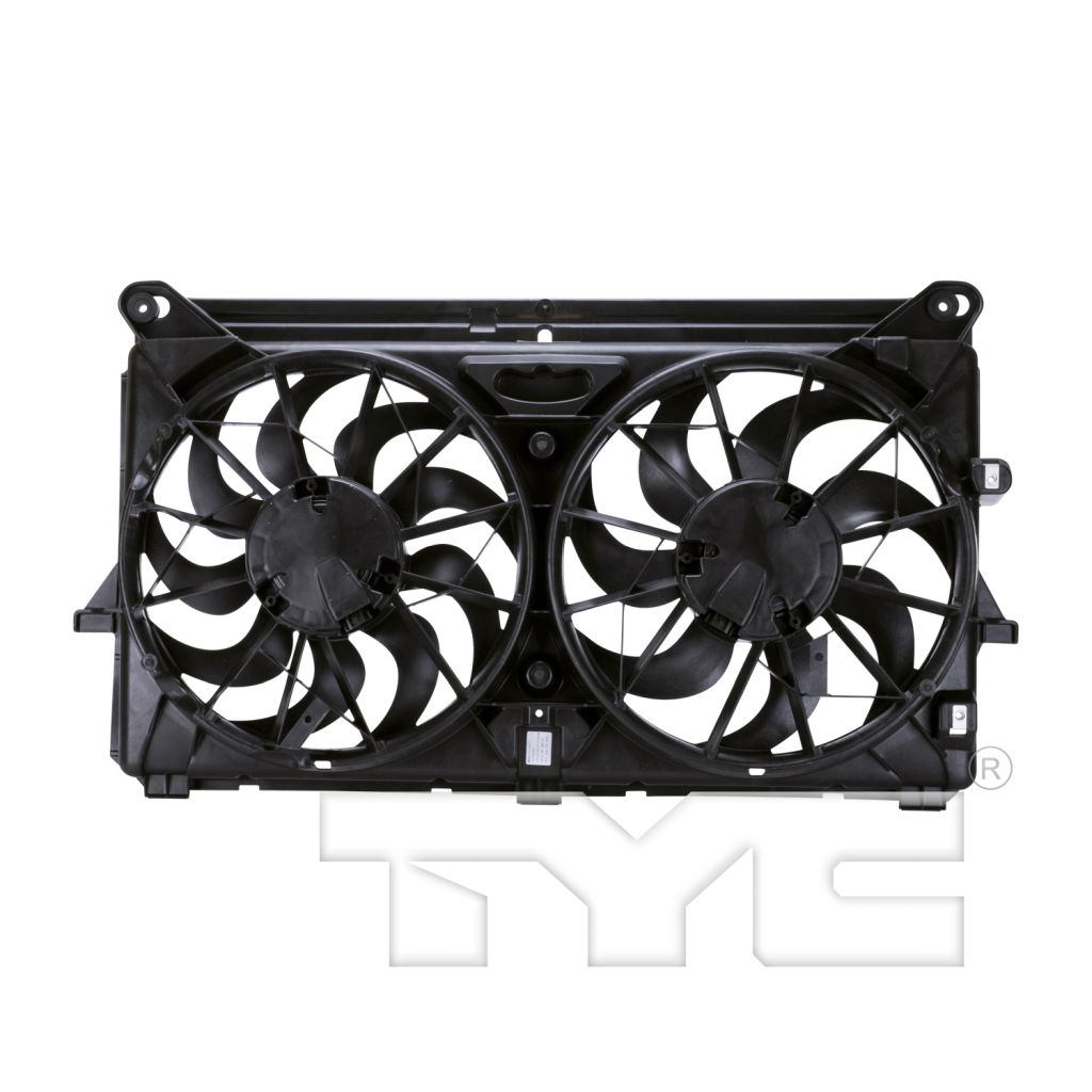 CADILLAC ESCALADE EXT (PICKUP) RADIATOR & A/C FAN ASSEMBLY (6.2L)(DUAL FAN)(EXTRA DUTY) OEM#15780789-PFM 2007-2013 PL#GM3115210