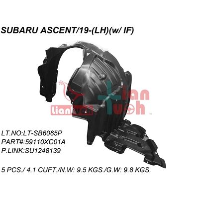 SUBARU ASCENT FENDER LINER LEFT (Driver Side) **CAPA** OEM#59110XC01A 2019-2025 PL#SU1248139C