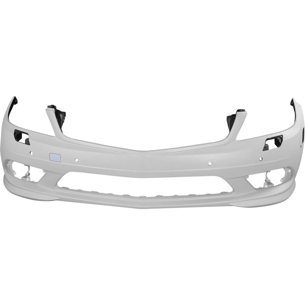 MERCEDES-BENZ C-CLASS SEDAN (204) FRONT BUMPER COVER PRIMED (SPORT)(WO/CHROME MLD)(W/ WASH)(W/SEN)(EXC C63) OEM#2048857825 2008-2010 PL#MB1000343