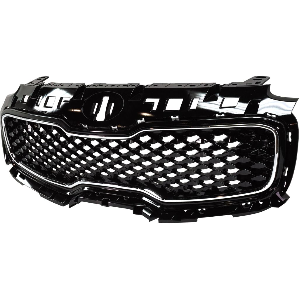 KIA SPORTAGE GRILLE PTD-BLK (W/CHR FRAME)**CAPA** OEM#86350D9010 2017-2019 PL#KI1200190C