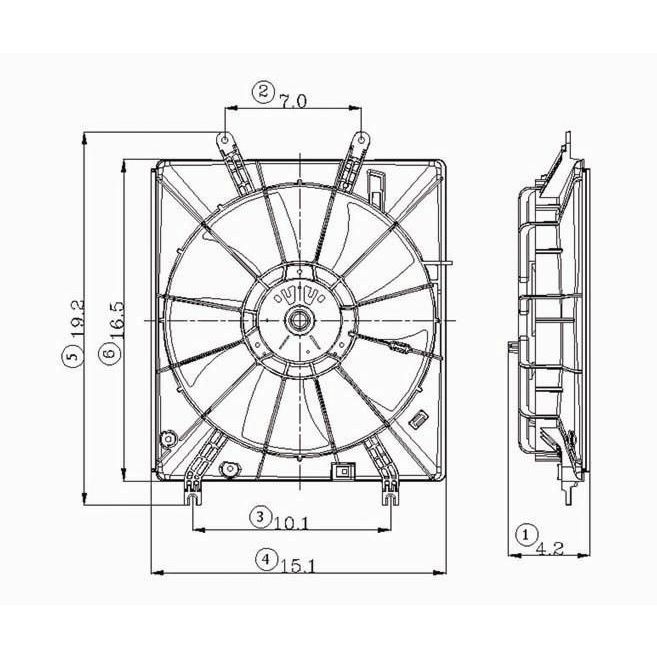 ACURA TL RADIATOR FAN ASSEMBLY OEM#19030RDAA01-PFM 2004-2008 PL#AC3115109