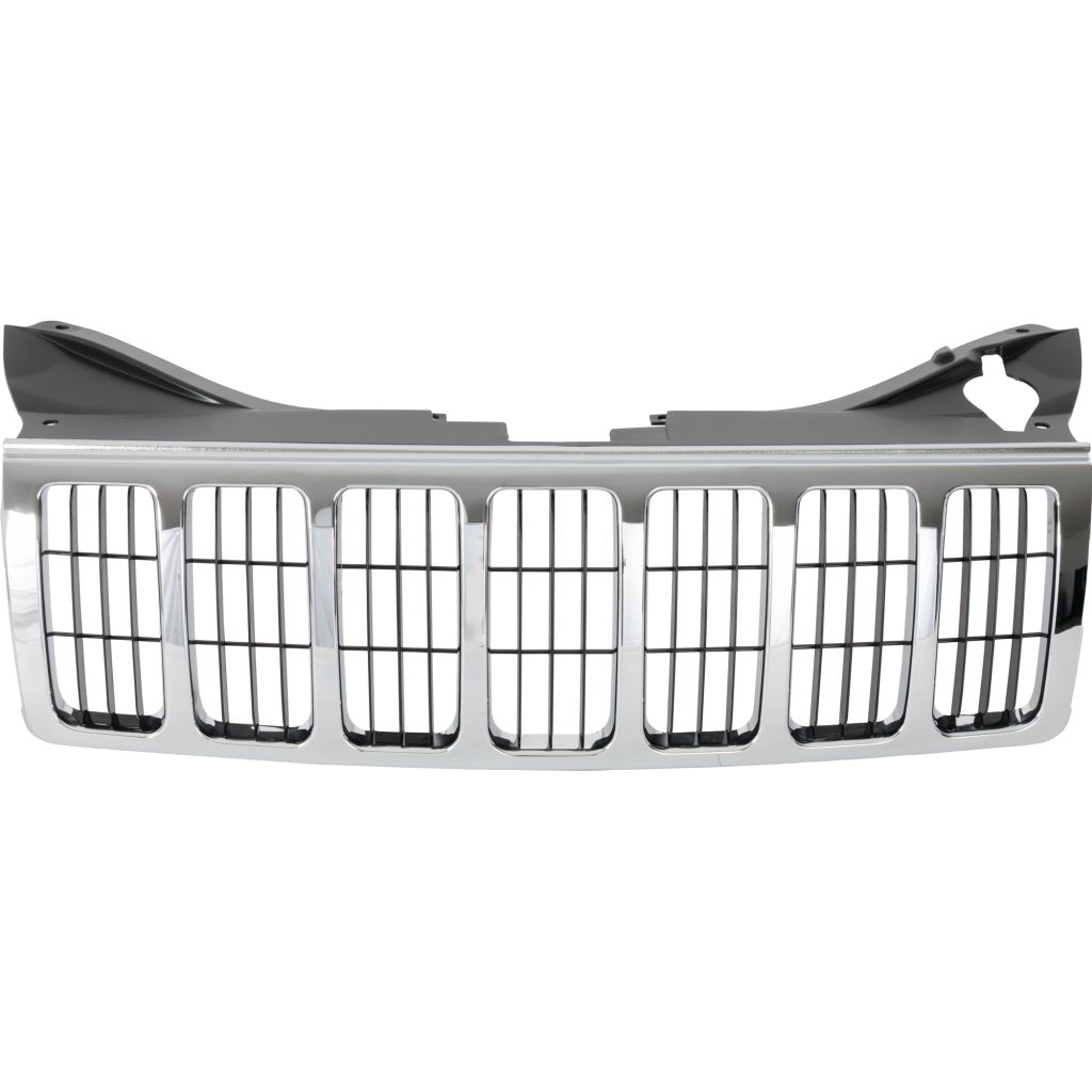 JEEP GRAND CHEROKEE GRILLE ASSEMBLY CHR/BLK (Laredo & LTD) OEM#55156814AE 2005-2007 PL#CH1200284