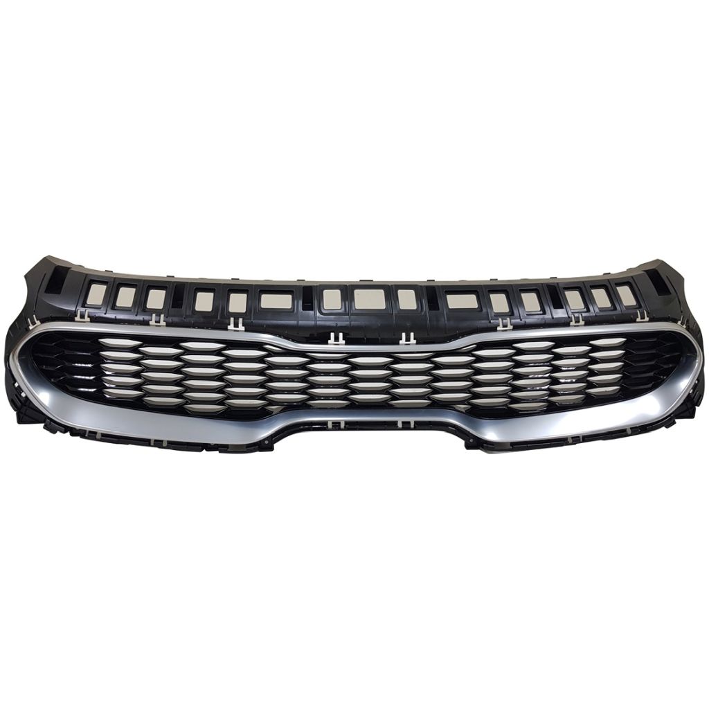 KIA STINGER GRILLE CHROME-SILVER/BLACK (WO/ RADAR CRUISE)(BASE/PREMIUM) OEM#86350J5000 2018-2019 PL#KI1200241