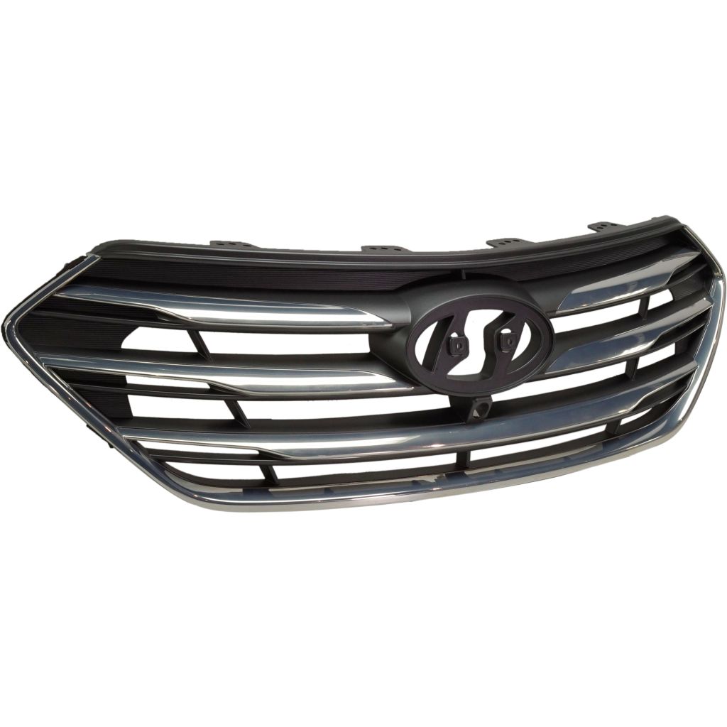 HYUNDAI SANTA FE SPORT (2.0/2.4L) GRILLE GRAY (W/SMOKED CHROME MLDG)(W/CAMERA) OEM#863514Z510 2017-2018 PL#HY1200202