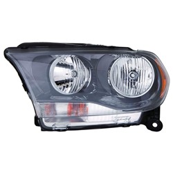 DODGE TRUCKS & VANS DURANGO HEAD LAMP ASSEMBLY LEFT (Driver Side) (HALOGEN)(BLK BEZEL) **CAPA** OEM#68084077AB 2011-2013 PL#CH2502229C