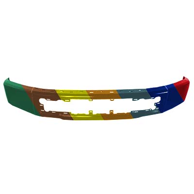 FORD TRUCKS & VANS FORD/PU (F150)(EXC RAPTOR) FRONT BUMPER PTD (WO/FOG)(WO/PLASTIC END CAPS) OEM#FL3Z17757CA 2015-2017 PL#FO1002423
