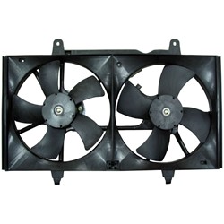 NISSAN(DATSUN) MAXIMA RADIATOR & A/C FAN ASSEMBLY (DUAL FAN) OEM#214818J110 2004-2008 PL#NI3115116