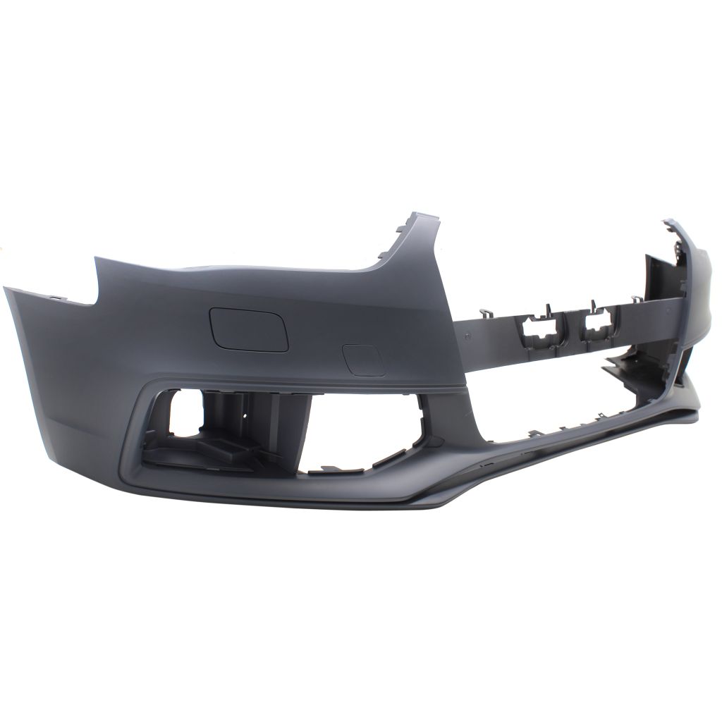 AUDI A4 SEDAN / WAGON FRONT BUMPER COVER PRIMED (W/WASHER)(WO/WARNING SYSTEM)(W/SQUARE TOW COVE OEM#8K0807065EGRU 2013-2016 PL#AU1000180