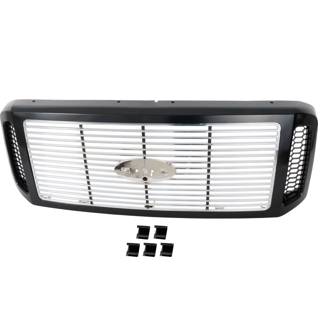 FORD TRUCKS & VANS FORD/PU (F250/350/450/550) Super Duty GRILLE BLACK (HARLEY DAVIDSON)(W/BILLET DESIGN) OEM#6C3Z8200DH 2005-2007 PL#FO1200458