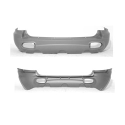 HYUNDAI SANTA FE REAR BUMPER COVER PRIMED (W/STEP PAD) OEM#8661026900 2001-2004 PL#HY1100132