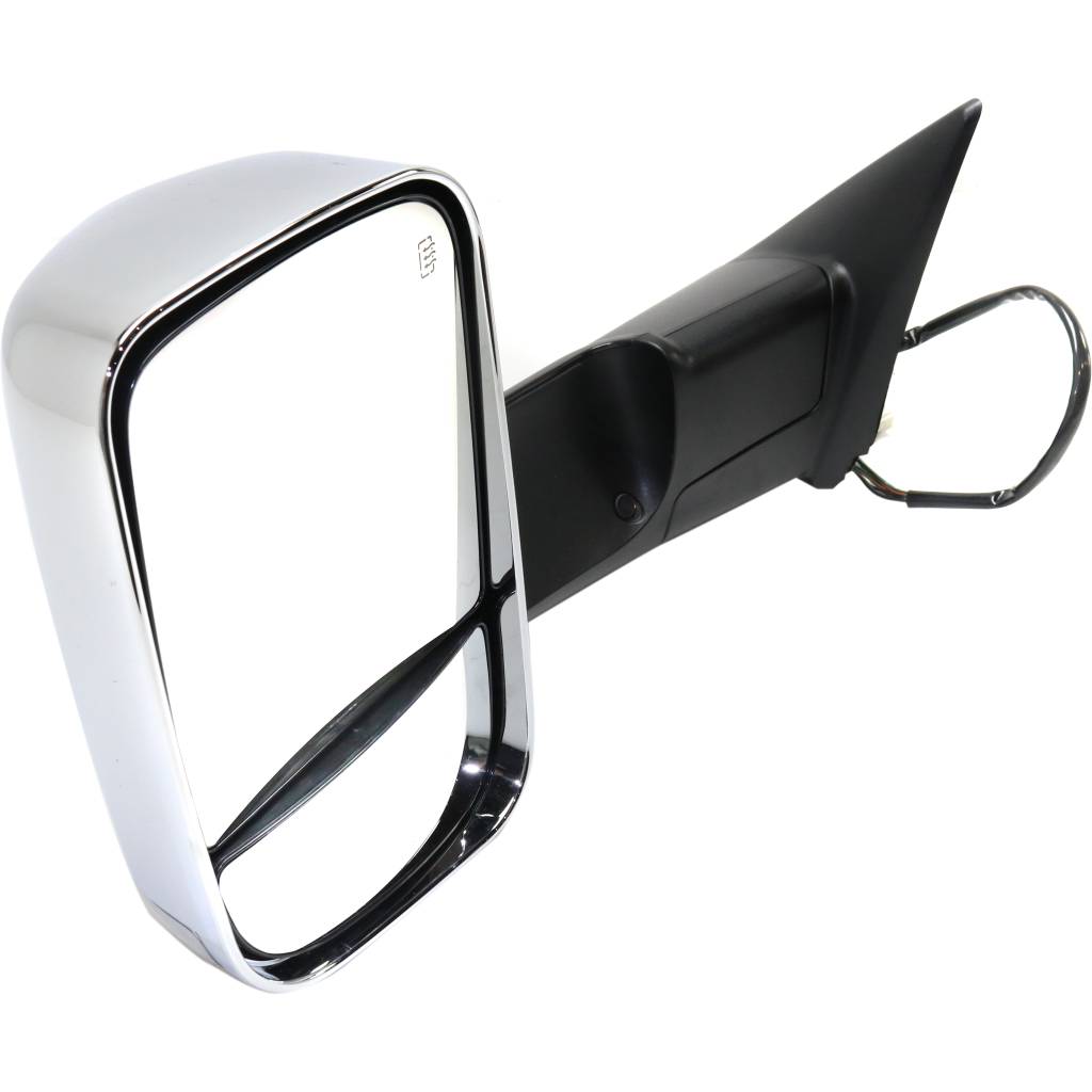 DODGE TRUCKS & VANS DODGE/PU (R2500/3500) DOOR MIRROR LEFT (Driver Side) PWR/HTD/SIGNAL/PUDDLE/MEMORY (CHR)(TOW TYPE) OEM#68143807AE 2012 PL#CH1320334