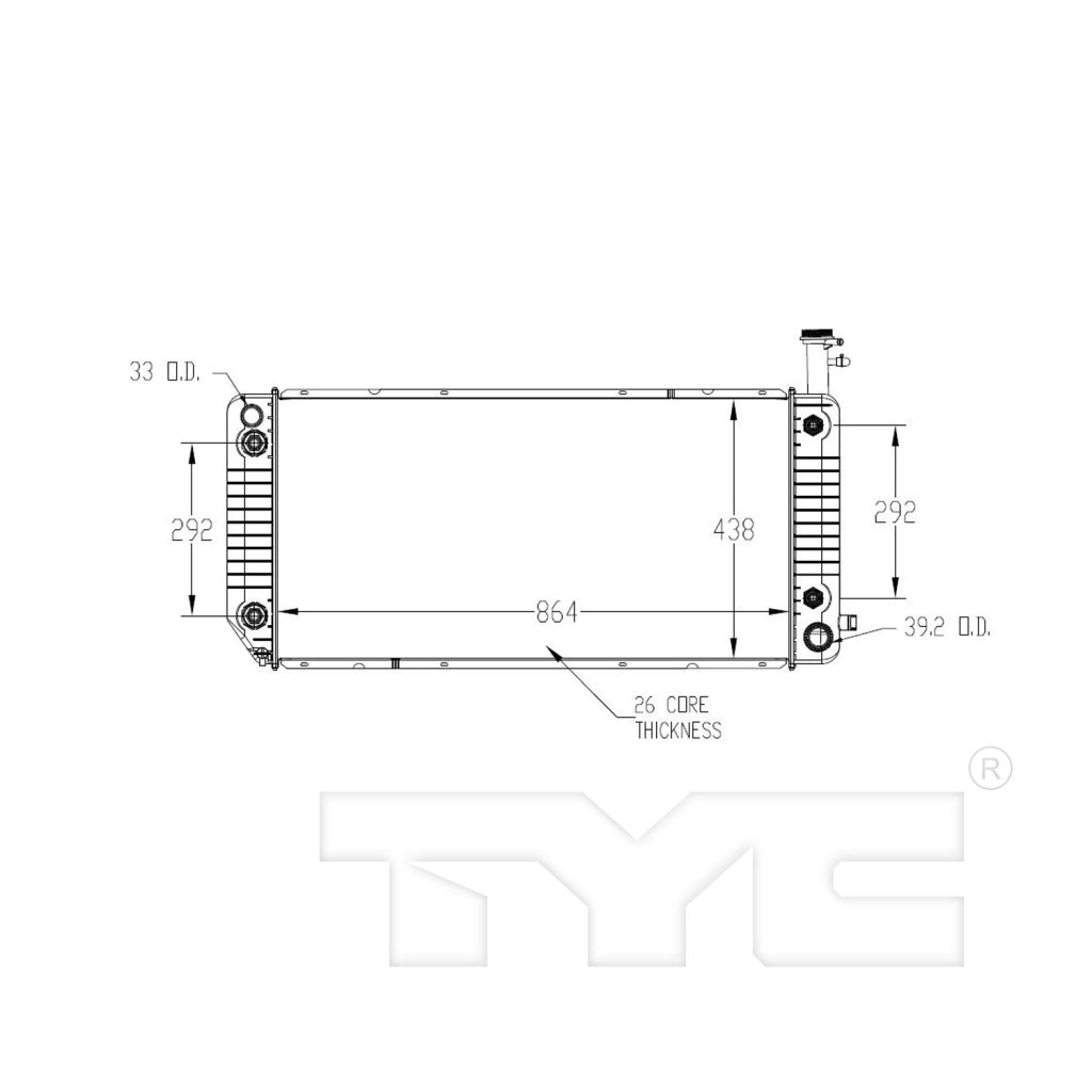 GM TRUCKS & VANS CHEVY/GMC/VAN(Express/Savana) RADIATOR 4.8L/6.0L/V8 W/TOC W/EOC (W/TEMP SENSOR) OEM#23378649 2009-2014 PL#GM3010575