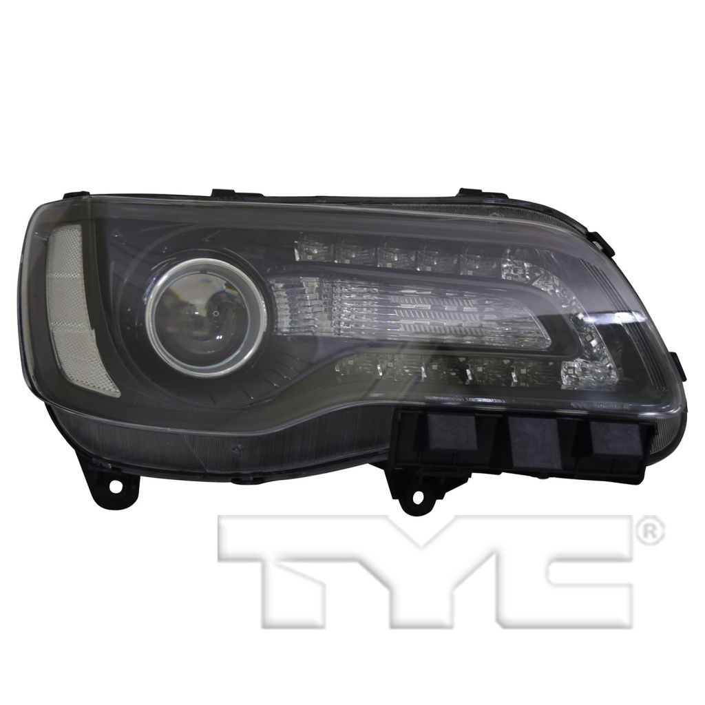 CHRYSLER 300 HEAD LAMP ASSY RIGHT (Passenger Side) (HALOGEN)(BLACK) OEM#68214382AD 2015-2017 PL#CH2503269