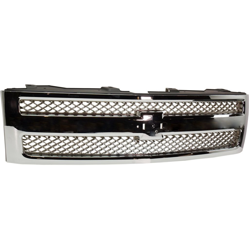GM TRUCKS & VANS SILVERADO/PU 1500 (CHEVY) GRILLE CHR/CHR MESH OEM#22849840 2012-2013 PL#GM1200655