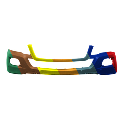 MERCEDES-BENZ ML-CLASS (164) (450 HYBRID) FRONT BUMPER COVER PRIMED (WO/SPORT)(WO/WASHERS)(W/ SENSOR) OEM#1648803240 2010-2011 PL#MB1000292