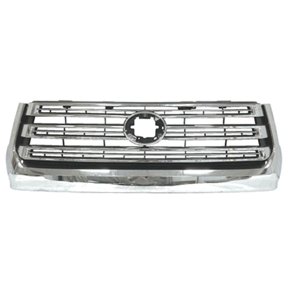 TOYOTA TUNDRA GRILLE SILVER/BLACK W/CHROME FRAME (BILLET TYPE) OEM#531010C051 2018-2021 PL#TO1200459