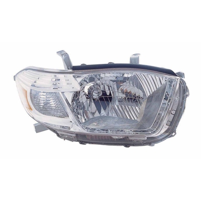 TOYOTA HIGHLANDER HEAD LAMP UNIT RIGHT (Passenger Side) (JAPAN)(EXC SPORT MDL)(CHROME HOUSING) OEM#8113048470 2008-2010 PL#TO2503176