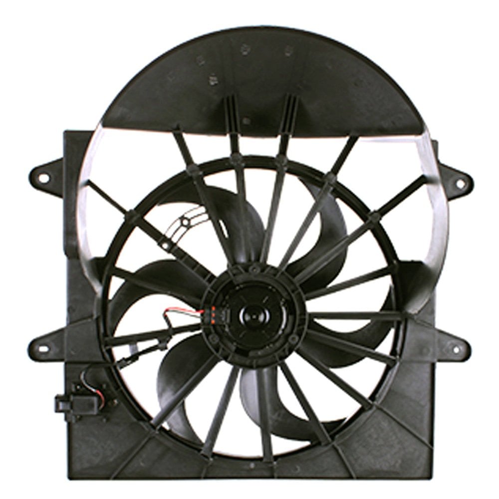 JEEP GRAND CHEROKEE RADIATOR FAN ASSEMBLY (3.7/4.7L) W/RESTSTOR OEM#55037969AB 2009-2010 PL#CH3117105