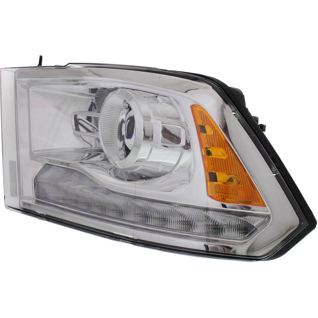 DODGE TRUCKS & VANS DODGE/PU (R1500)( CLASSIC) HEAD LAMP LEFT (Driver Side) (W/PROJECTOR)(CHROME BEZEL) OEM#68093217AD 2013-2015 PL#CH2502244