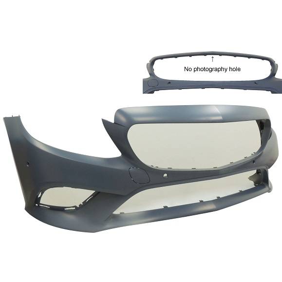 MERCEDES-BENZ C-CLASS COUPE FRONT BUMPER COVER PRIMED (C300 WO/AMG)(W/ACTIVE PK SENSOR)(WO/SURROUND VIEW) OEM#20588090029999 2019-2023 PL#MB1000594