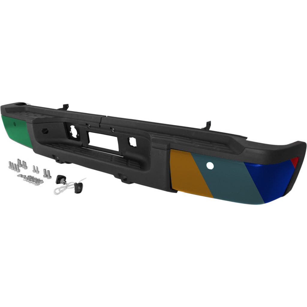 GM TRUCKS & VANS SILVERADO/PU 2500/3500 (CHEVY) STEP BUMPER ASSEMBLY BLACK (SINGLE REAR WHEEL) (W/ SENSOR) OEM#20899965-PFM 2011-2014 PL#GM1103161