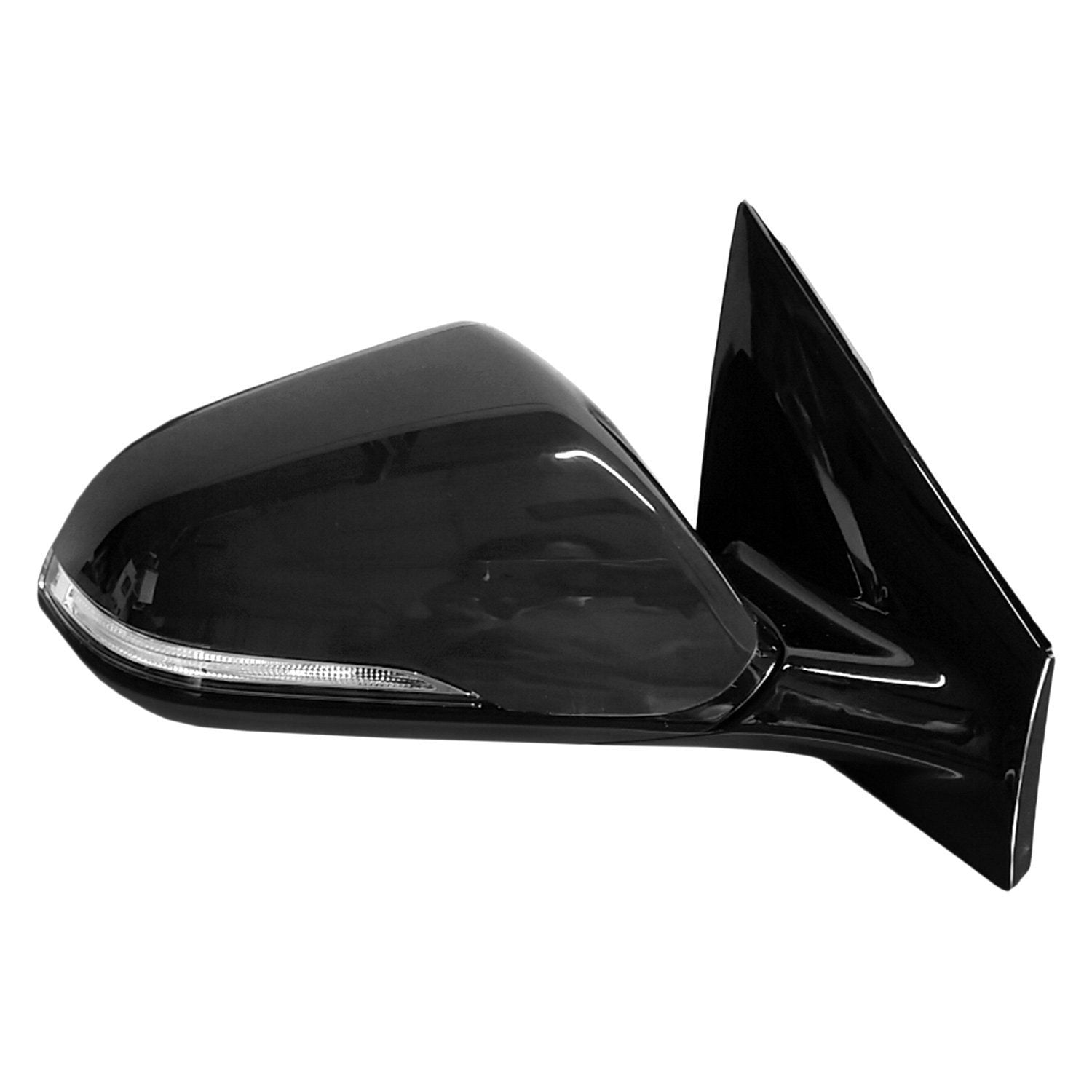 HYUNDAI SONATA DOOR MIRROR RIGHT (Passenger Side) PWR/HTD/SIGNAL (W/BSD)(WO/MEMORY)(GLOSS-BLACK BASE/PRM CVR) OEM#87620C2060 2015-2017 PL#HY1321228