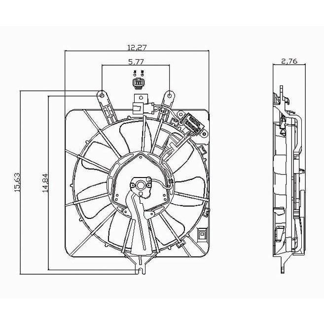 HONDA FIT A/C FAN ASSY OEM#38615RMEA01-PFM 2007-2008 PL#HO3120100