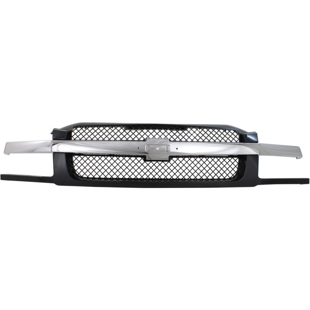 GM TRUCKS & VANS AVALANCHE GRILLE CHR/BLK (For W/ Plastic Bmp Style) OEM#19168631 2002-2006 PL#GM1200543