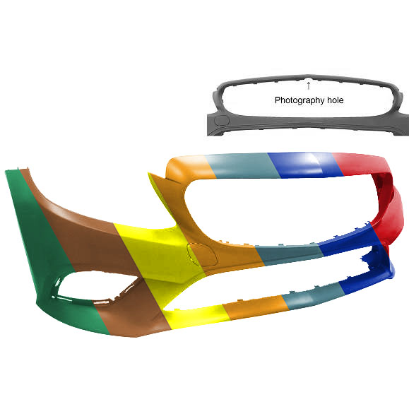 MERCEDES-BENZ C-CLASS SEDAN FRONT BUMPER COVER PRIMED (C300 WO/AMG)(WO/ACTIVE PK SENSOR)(W/SURROUND VIEW) **CAPA** OEM#20588091029999 2019-2021 PL#MB1000595C