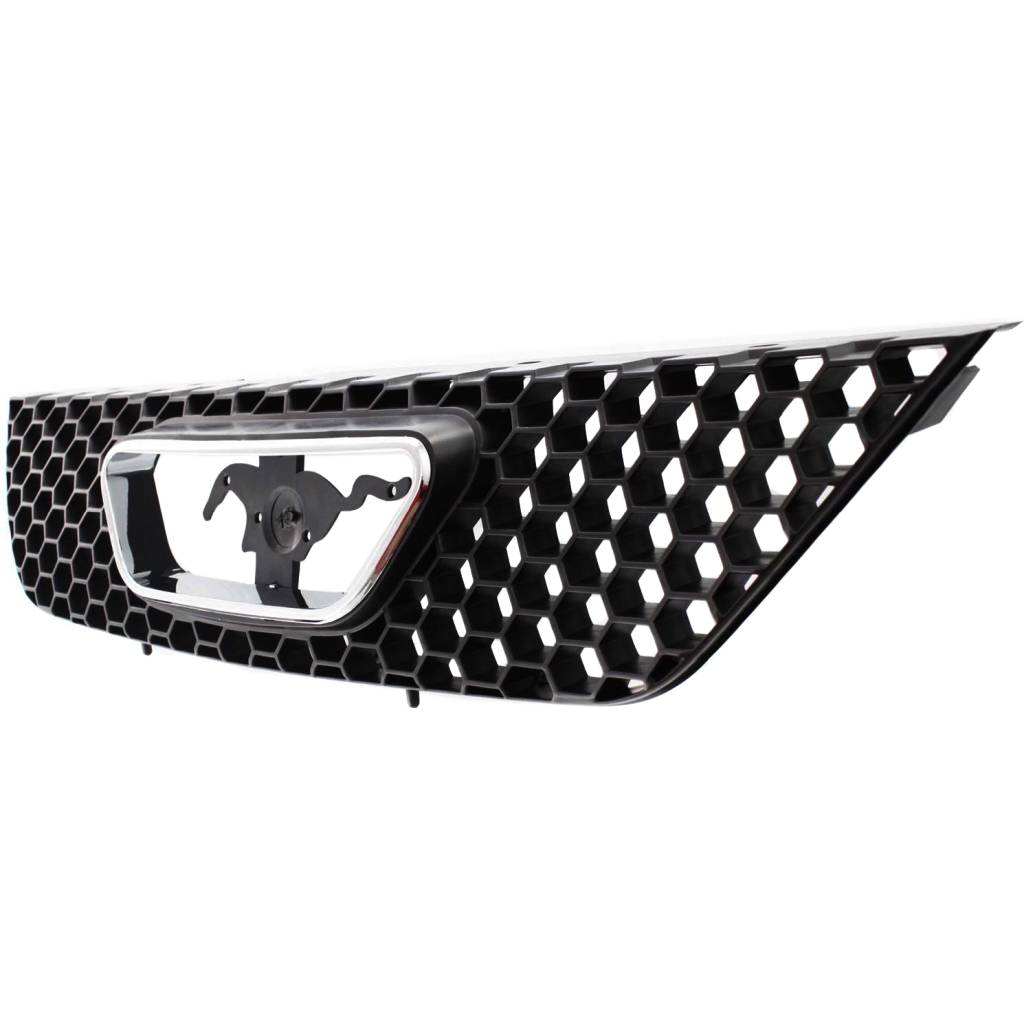 FORD MUSTANG GRILLE BLACK W/CHR FRAME (BASE/GT W/O bulit edtion) OEM#XR3Z8200AA 1999-2004 PL#FO1200357