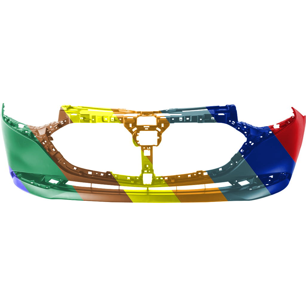 MAZDA MAZDA3 4DOORS/SEDAN FRONT BUMPER COVER PRIMED (WO/SENSOR) OEM#BDTS50031EBB 2019-2025 PL#MA1000254