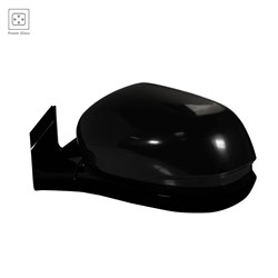 HONDA RIDGELINE DOOR MIRROR LEFT (Driver Side) PWR/N-HTD (GLOSS BLACK)(SPORT MDL) OEM#76250T6ZA41ZB 2017-2020 PL#HO1320310