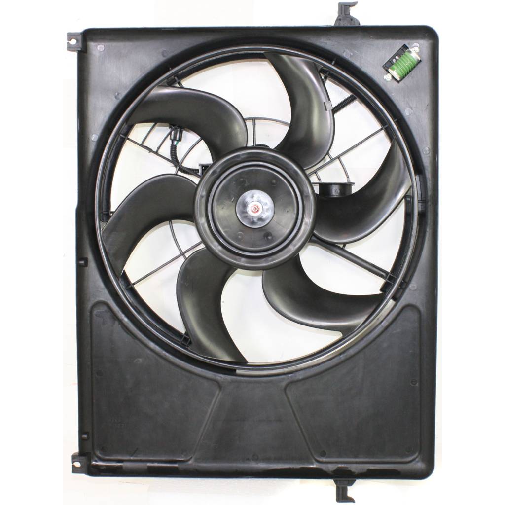 KIA OPTIMA (New Style)(W/1PC HEAD/LAMP) RADIATOR & A/C FAN ASSEMBLY (2.4L)(SINGLE FAN) OEM#253802G000 2006-2010 PL#KI3115123