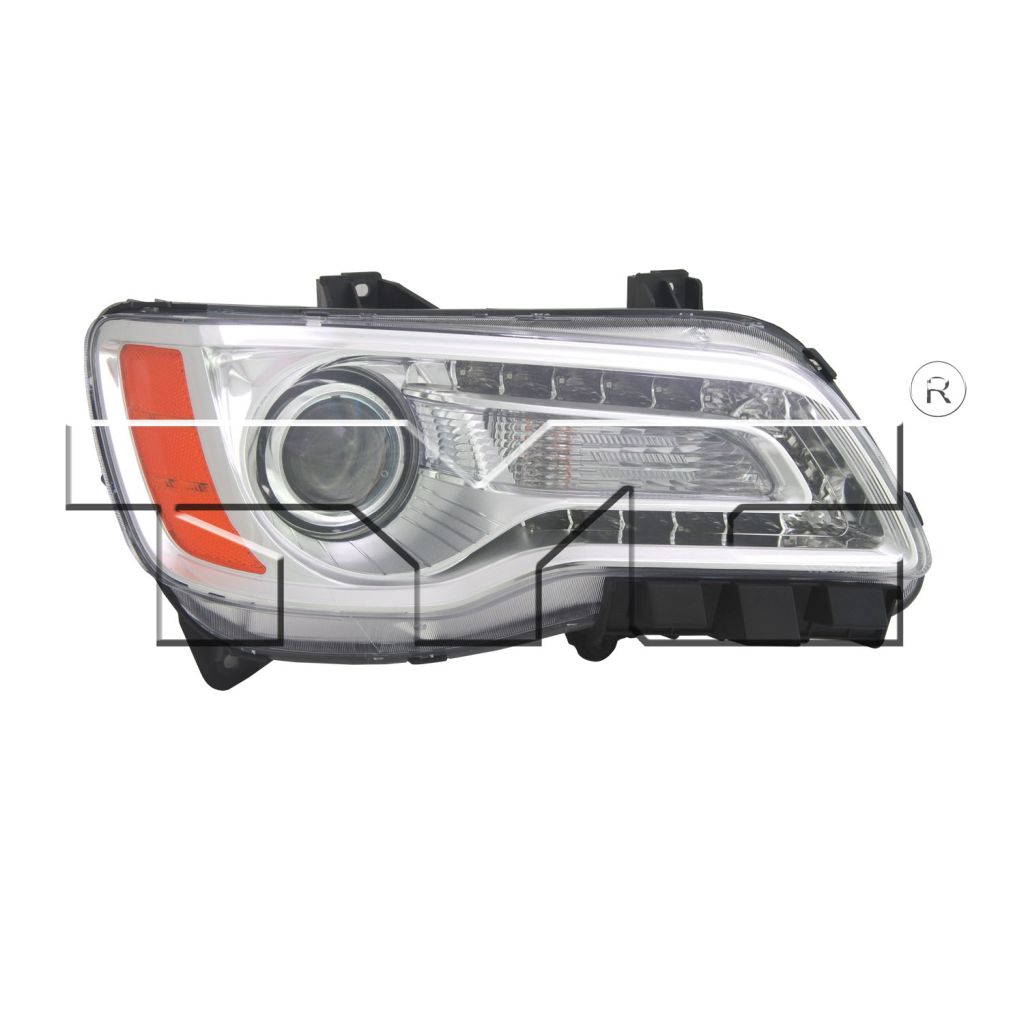 CHRYSLER 300 HEAD LAMP ASSY RIGHT (Passenger Side) (HALOGEN)CHROME BEZEL) OEM#68143002AC 2011-2014 PL#CH2503231