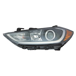 HYUNDAI ELANTRA SEDAN HEAD LAMP ASSEMBLY LEFT (Driver Side) (HALOGEN)(W/LED DRL IN BMP)(KOREA)(EXC SPORT)**CAPA** OEM#92101F2050 2017-2018 PL#HY2502204C