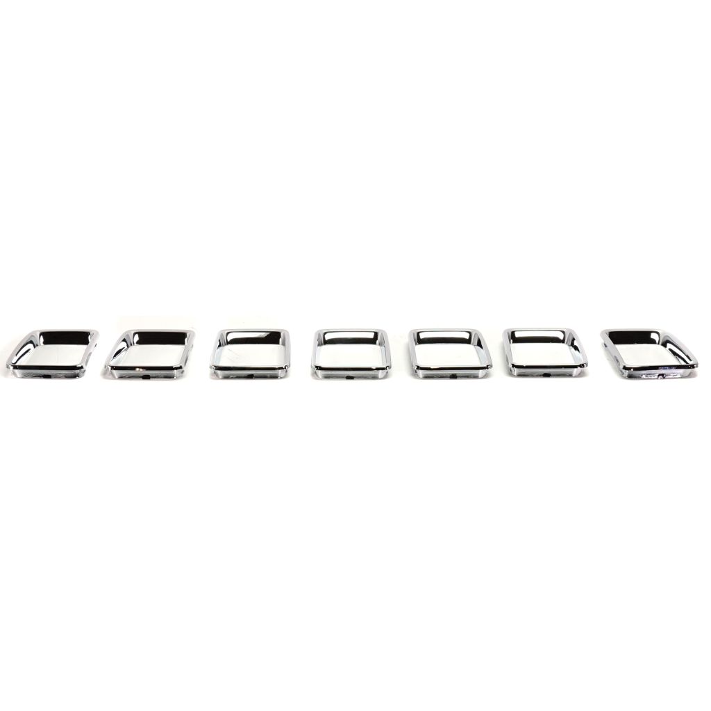 JEEPVEHICLE GRAND CHEROKEE / GRAND CHEROKEE WK GRILLE TRIM RINGS SET (7pc) CHROME**CAPA** OEM#68227779AA 2014-2016 PL#CH1210116C